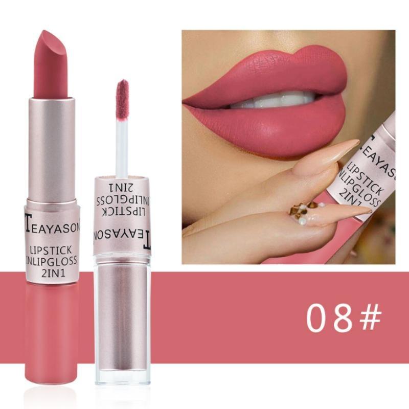 

12 цветных помад для губ, водостойкая, долговечная, матовая, бархатная, блеск для губ, макияж