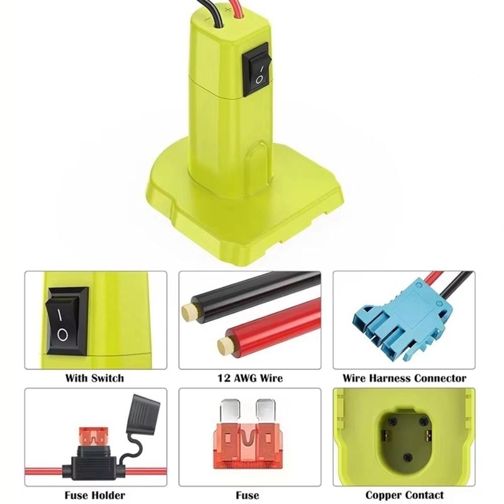 With Fuse Switch Power Wheels Adapter Safety DIY Adapter Battery Adapter Connector  18V Battery