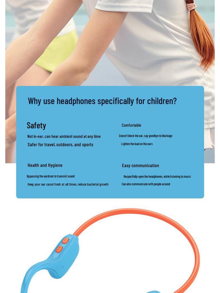 X12 Children's Bone Conduction Headphones with 8GB Memory