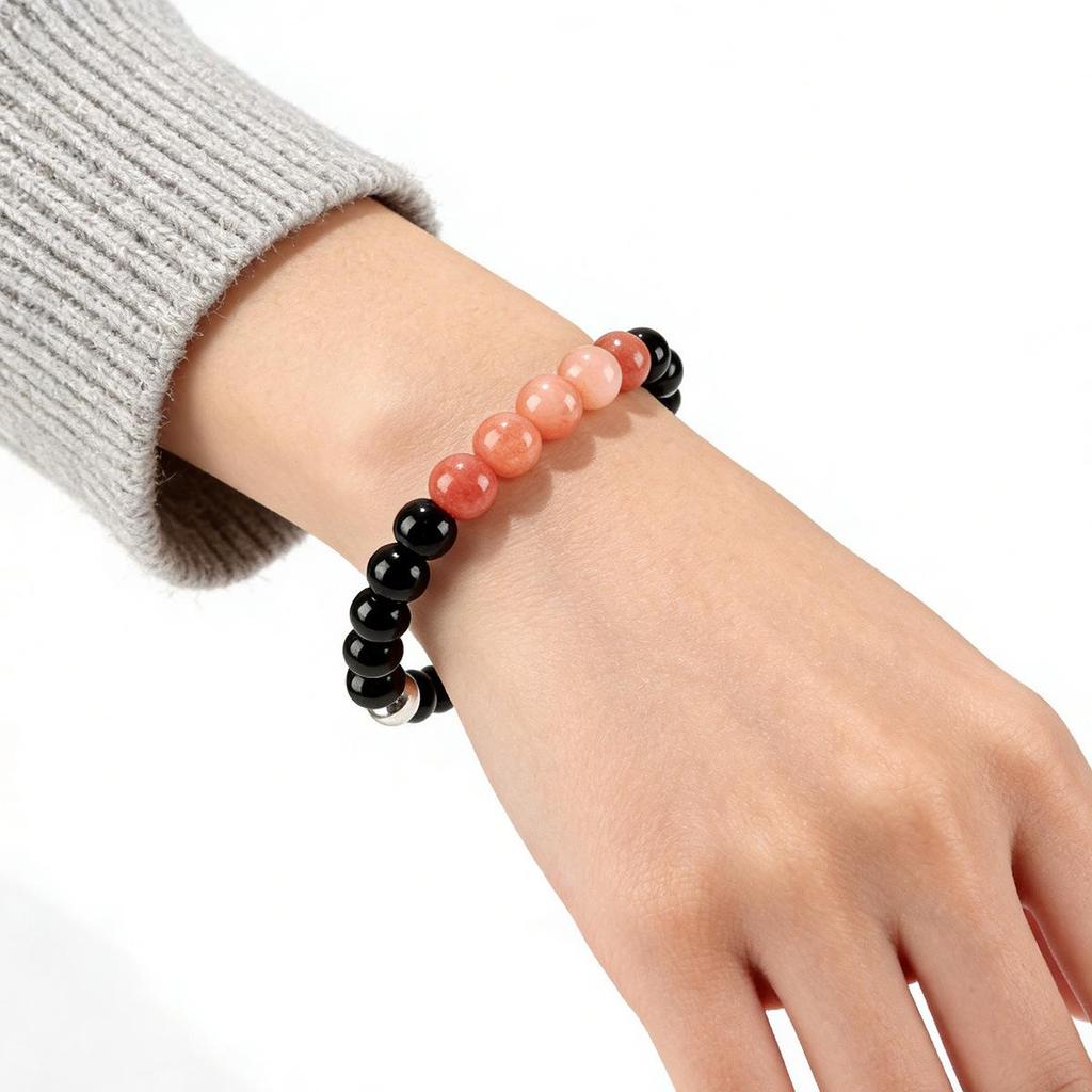 European and American Tiger Eye Crystal Beaded Bracelet