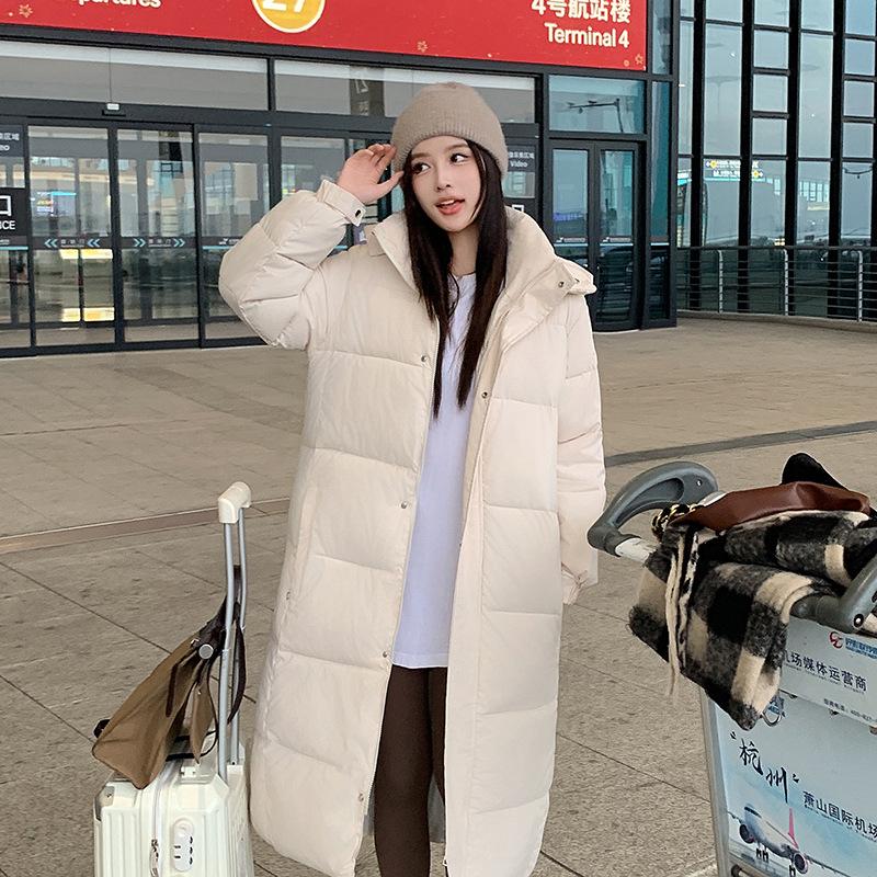 Winter New Thickened and Loose Cotton Coats for Couples In Dramas, Women's Long Knee-length Cotton Coats