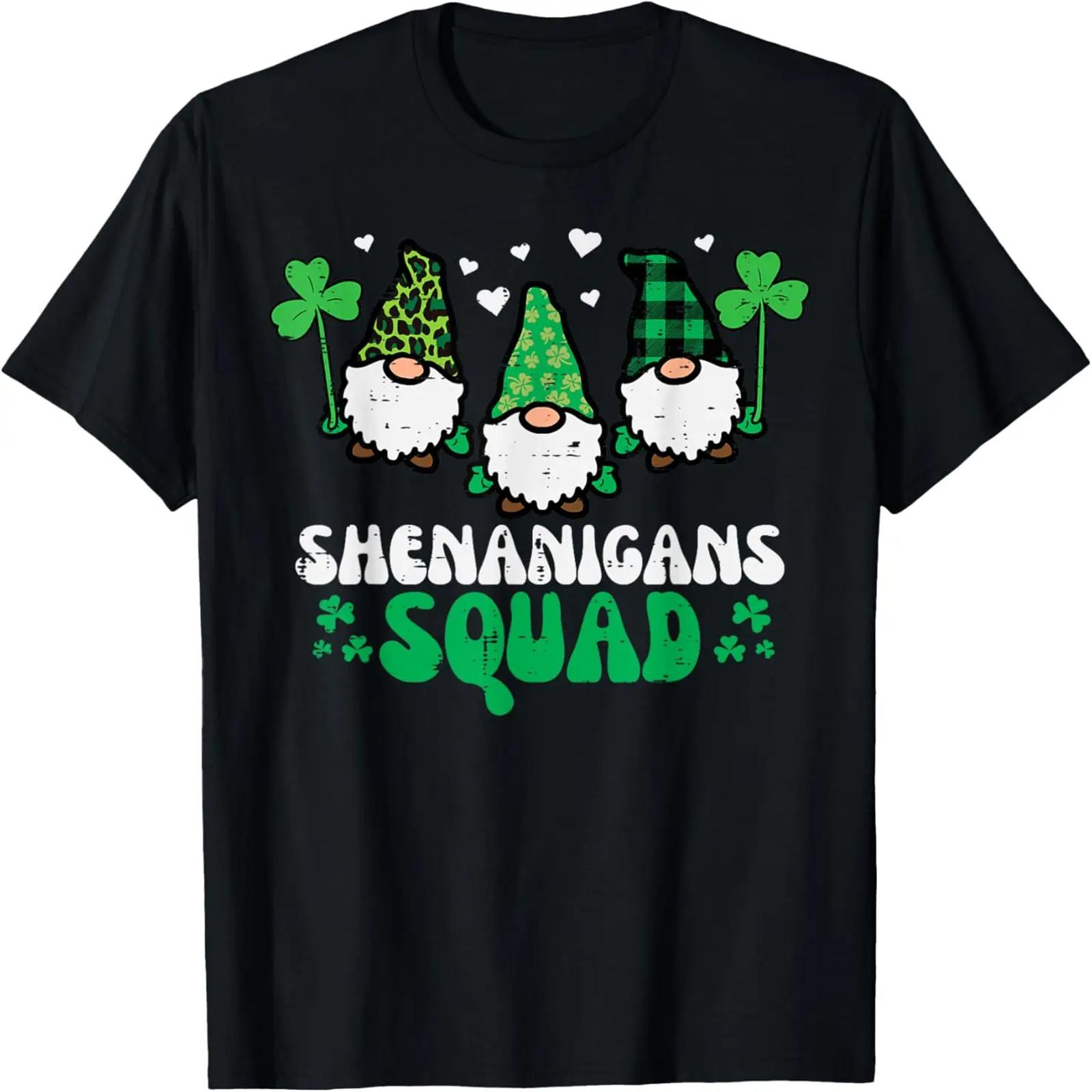 St Patricks Day Gnomes Shenanigans Squad Men Women Kids T-Shirt S