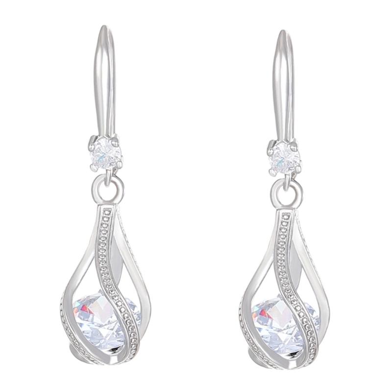 

Rotating Water Drop Dangle Earrings Party Jewelry Copper Texture for Enhancing Elegances for Office or Party Setting