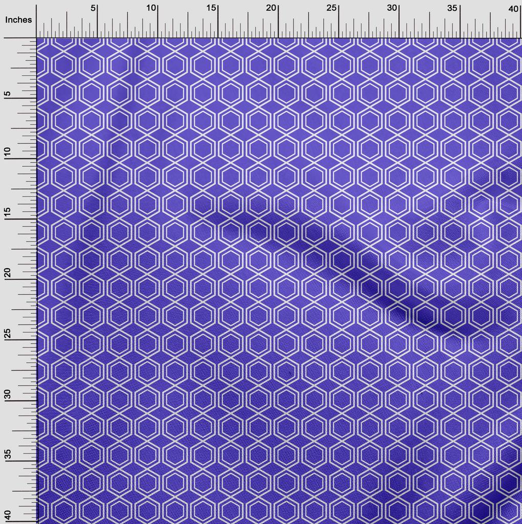 oneOone Cotton Flex Dark Purple Fabric Geometrical Craft Projects Decor Fabric Printed By The Yard 40 Inch