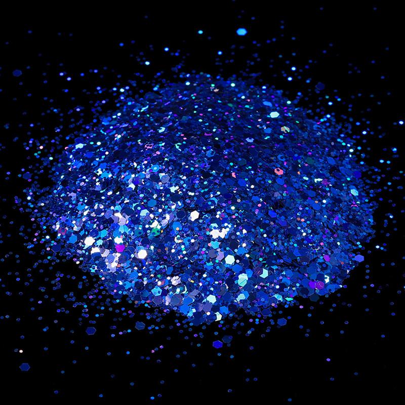 10g Holographic Hexagon Chunky Glitter Epoxy Resin Filler Flakes Laser Sparkly Sequins for DIY Epoxy Resin Nail Art Fillings