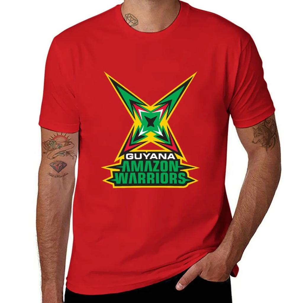 Guyana Amazon Warriors T-Shirt Blacks Blanks Anime T Shirts Cute Tops Shirts Graphic Tee Men