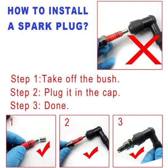 1ks zapalovací svíčka A7TC A7TJC 3 elektrody GY6 50cc-125cc Moped Scooter ATV Quads