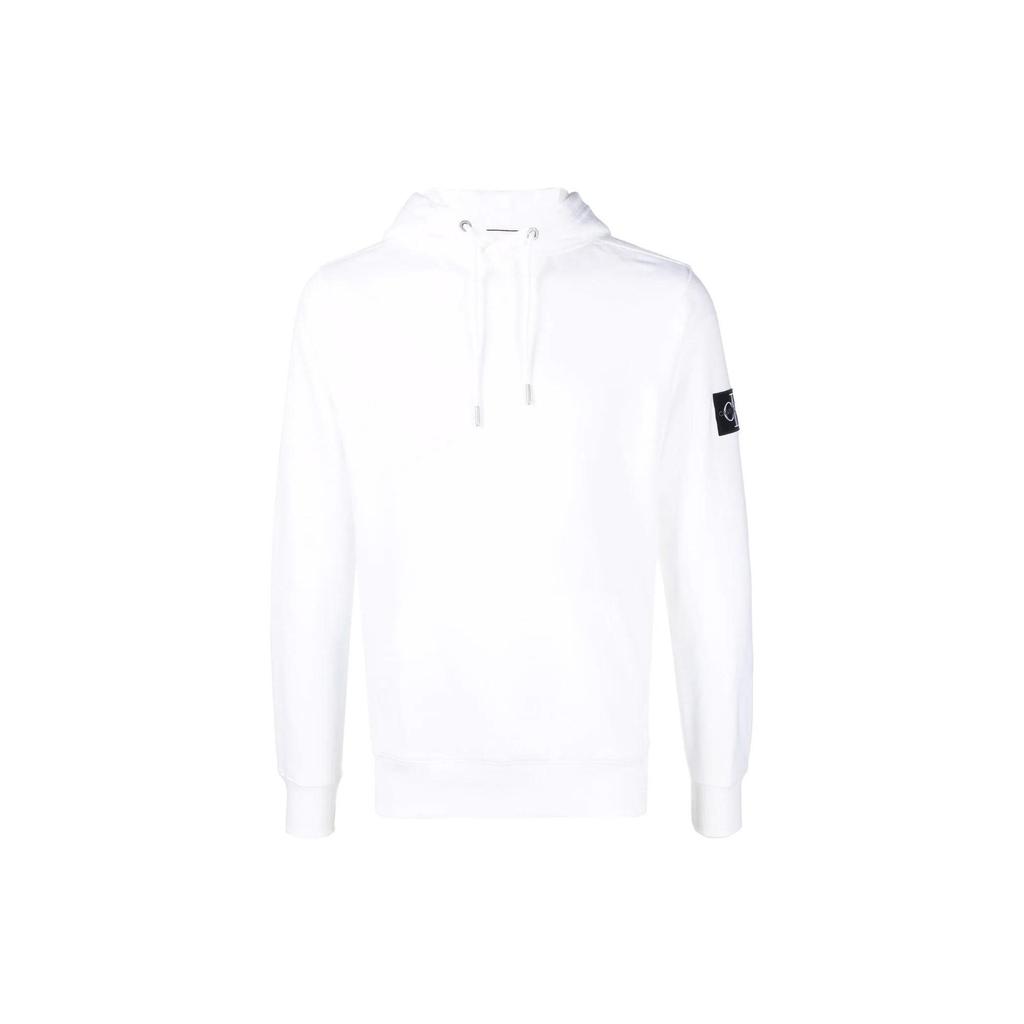 Calvin Klein Compass Appliqué Pullover Hoodie Men hoodies White J30J314036-YAF