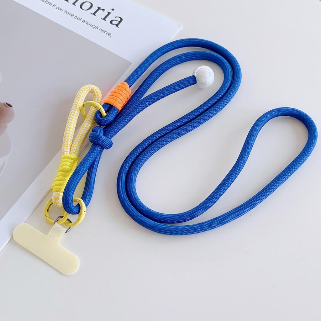 Two-In-One Multi-Functional Mobile Phone Universal Lanyard, Adjustable Crossbody Long Rope, Pearl Pendant, Finger Anti-Loss Rope