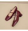 Women's High Heels French Retro Mary Jane Shoes Women's Spring Summer New Simple Small Leather Shoes Flat Bottomed Women's Shoes