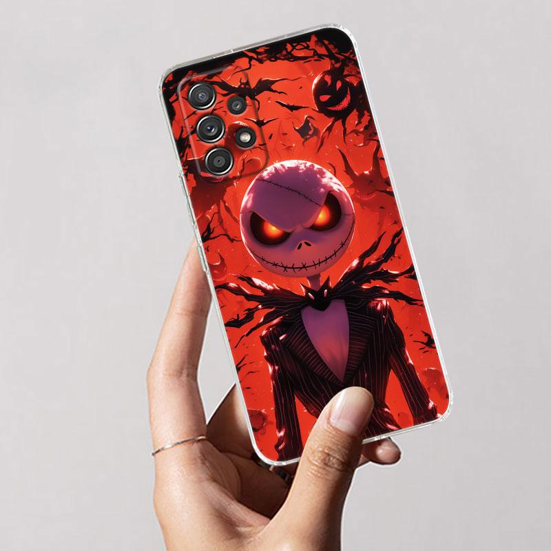 Klare Hülle für Samsung Galaxy A57 A37 A56 A36 A55 A54 A35 A26 A07 A17 A16 A06 A34 A15 Hülle The Nightmare Before Christmas Jack