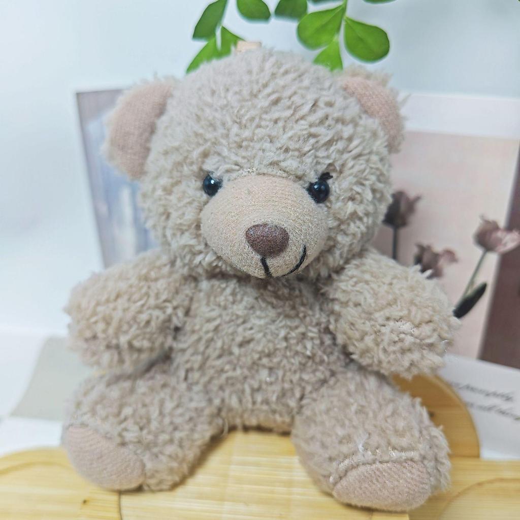 Nový Rozkošný Kudrnatý Plyšový Přívěsek Klíčenka Medvídek