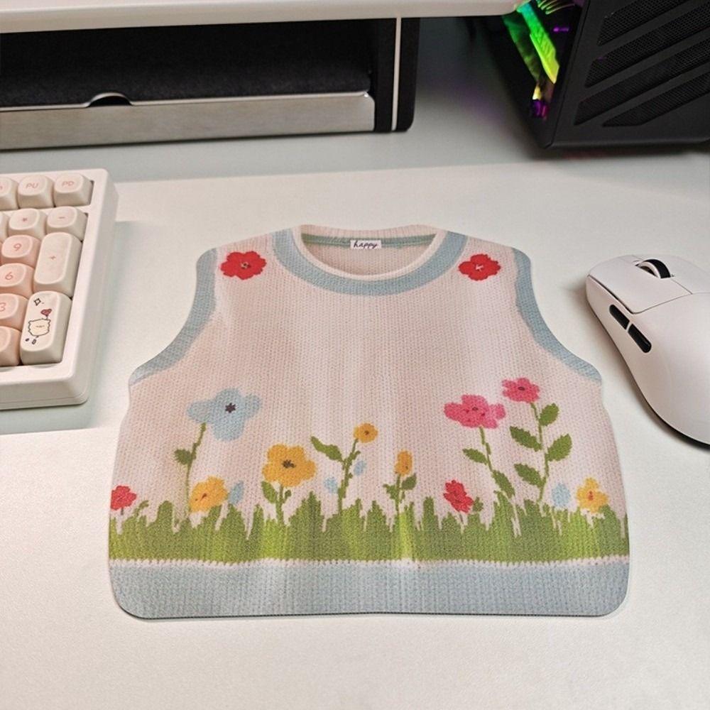 Thickened Simulated Printing Mouse Pad Anti-slip Keyboard Mice Mat Cartoon Mouse Pad  Office Use