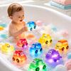 Light Up Car Playset Bath Toys LED Sensory Soft Vinyl Floating Water Play Toys for Bathtub & Pool Toddler Toys for 3 4 5 Years