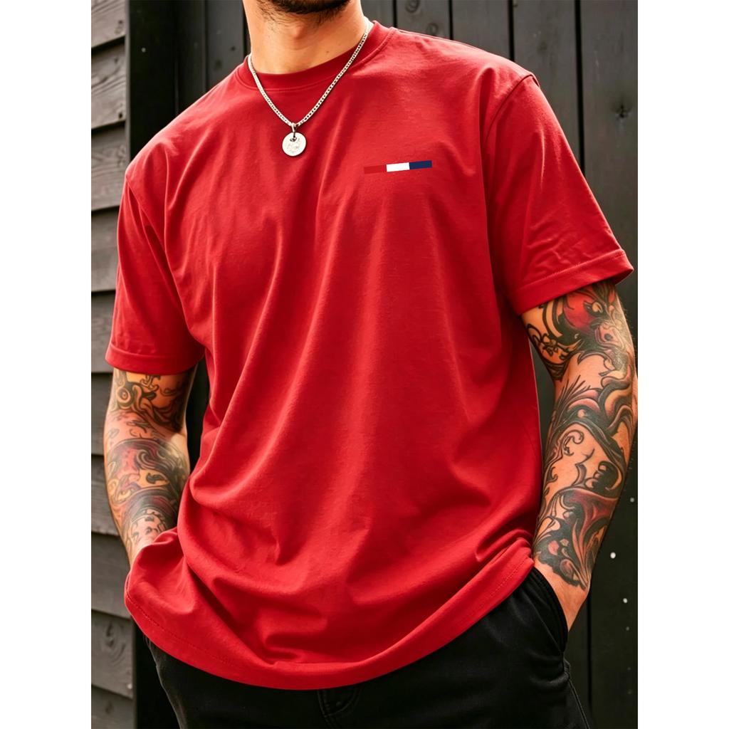 Summer short-sleeve printed T-shirt—a classic, basic style that’s loose-fitting and soft, perfect for workouts, sports, commuting, and everyday wear.