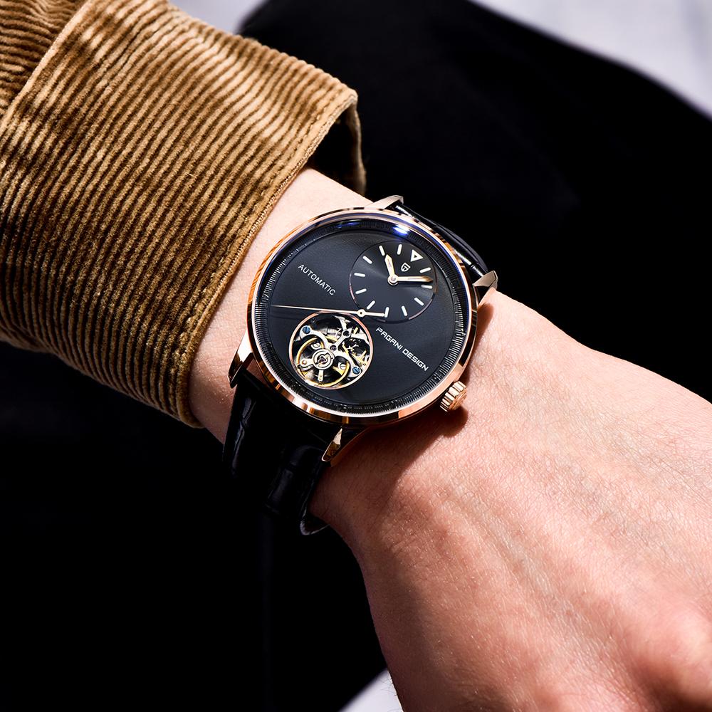 PAGANI DESIGN New 42MM Tourbillon Multi Time Zone Luxury Men Watch Night Light 1 Men Automatic Mechanical Watches PD-1796