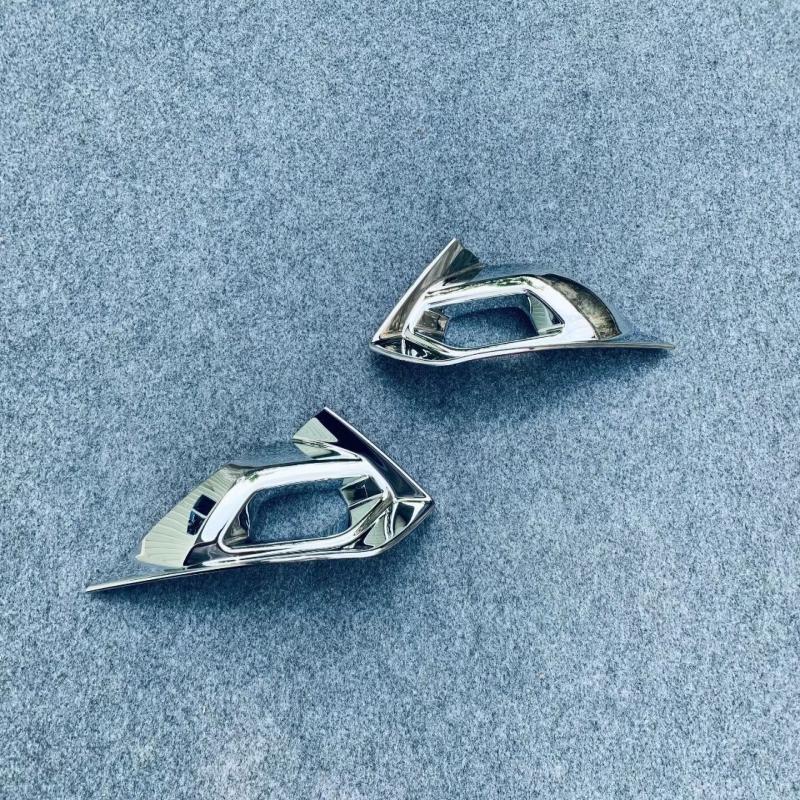 For Nissan Note E13     ABS Chrome front Rear Reflector Fog Light Lamp Cover Trim Bezel Frame Styling Garnish