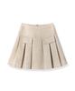 AVANDRESS Pocket Mini Suede Pleats Skirt Brown