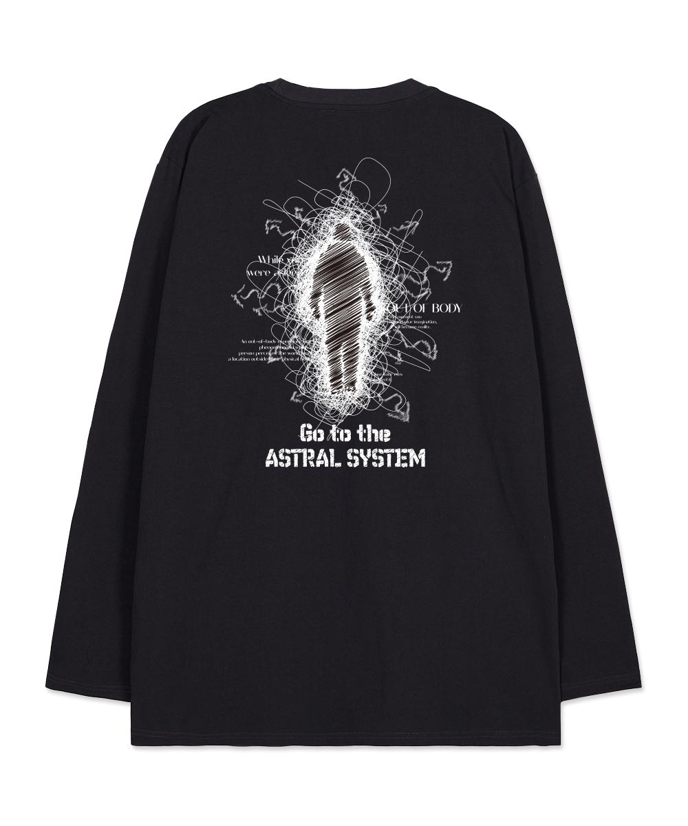 Astral Projection Astral System Oversized Long Sleeve T-Shirt_Charcoal L