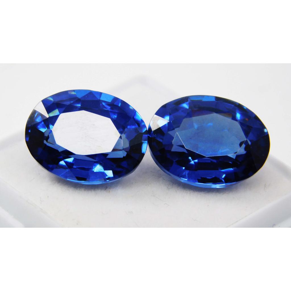 Natural Flawless Blue Sapphire 21.65 Ct Oval Shape CERTIFIED Loose Gemstone