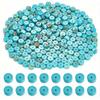100/500/1000 Natural Turquoise Beads, 6mm Round Black Stone Bead Board Turquoise Gemstone Bracelet Necklace Earrings, Used for Jewelry Making
