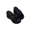 Small Man Wearing Wedge Heel One-word Muffin Shoes Women's Summer New Kinked Open-toed Thick-soled Cool Slippers