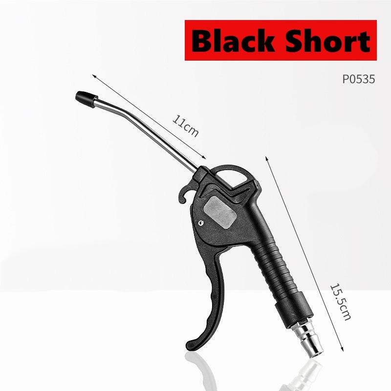 Pistolet do przedmuchiwania powietrzem, Pistolet do przedmuchiwania powietrzem o wysokim przepływie do kompresora z wygiętą pod kątem dyszą, Trzy kolory do wyboru, Długi typ