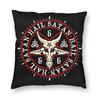 Devil Baphomet Damask Hail Satan Cushion Cover Satanic Leviathan Cross Throw Pillow Case for Sofa Pillowcase Home Decor  40x40cm