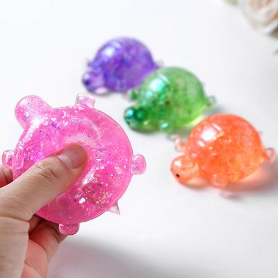 1/4ks Třpytivá želva Cukrová stresová koule Úleva od úzkosti Průhledná želva Mačkací hračka Pružná pomalu se vracející Zvířecí pinzeta Fidget hračka