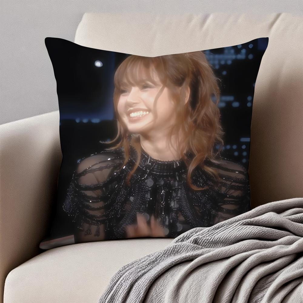 Singer LLisa Cushion Cover Pillowcase Antidustmite Invisible Zipper Short Plush Sofa Cushion