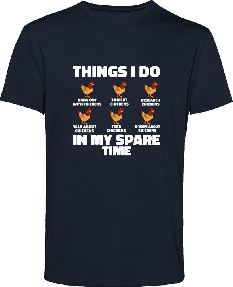 Dinge, die ich in meiner Freizeit mache T-Shirt Mit Hühnern abhängen Hühnerliebhaber Oberteil