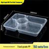Disposable 5-Compartment Food Containers with Lids (150 Sets)