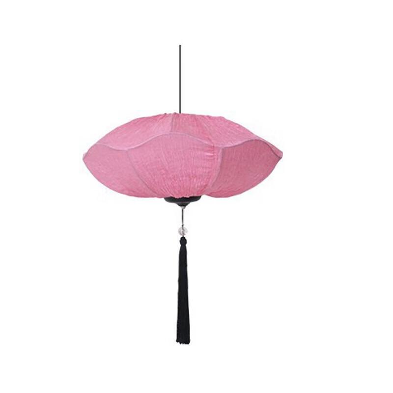 YIXI New Chinese Style Fabric Lotus Pendant Light