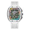 Mark Fairwhale Fashion Men's Watches Cool Tonneau Dial Design Waterproof Luminous Multifunctional Quartz Watch For Men