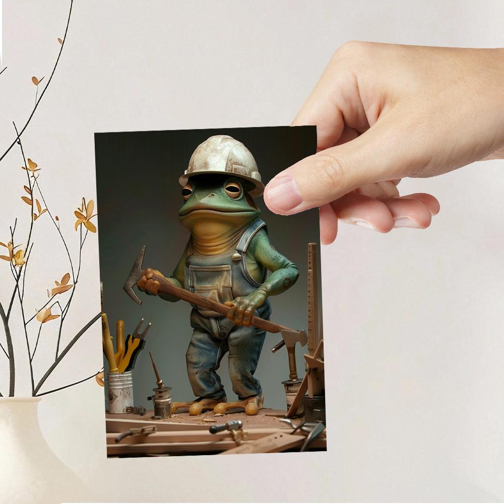 32pcs, Funny Frog Postcard, Abstract, Birthday/Anniversary Gift, Collectible, Suitable for Gift Giving, Can Be Mailed.