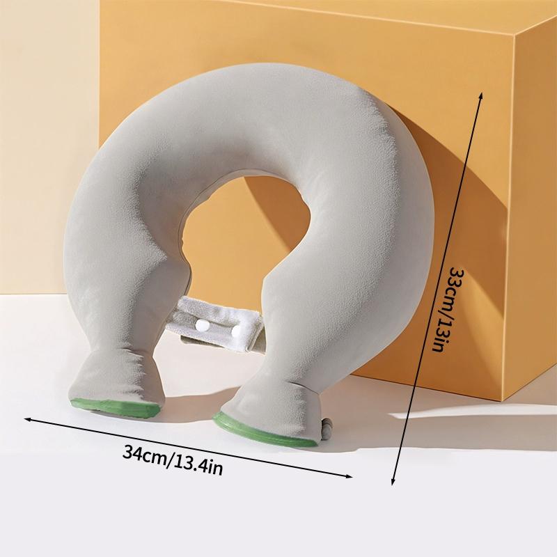 Multi Functional Hot Compress U-Shaped Pillow Creative Hot Water Bag Xmas Gift Water Injection Thickened Detachable Neck Pillow