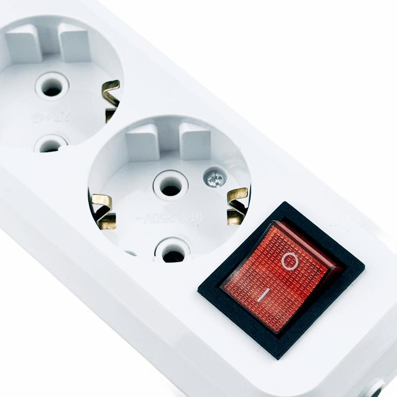 Electrical Power Strip 10/16A Overload Protection not wire German Adapter Extension Desktop 4/5 AC EU Output socket