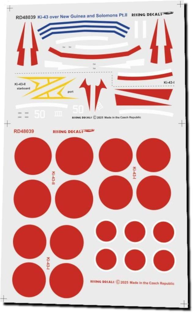 Rising Decal New Solomon Part II Decal for Plastic RSDRD48039 1/48 Ki-43 Hayabusa, Guinea, Islands, Decal, Models, (Airplane)