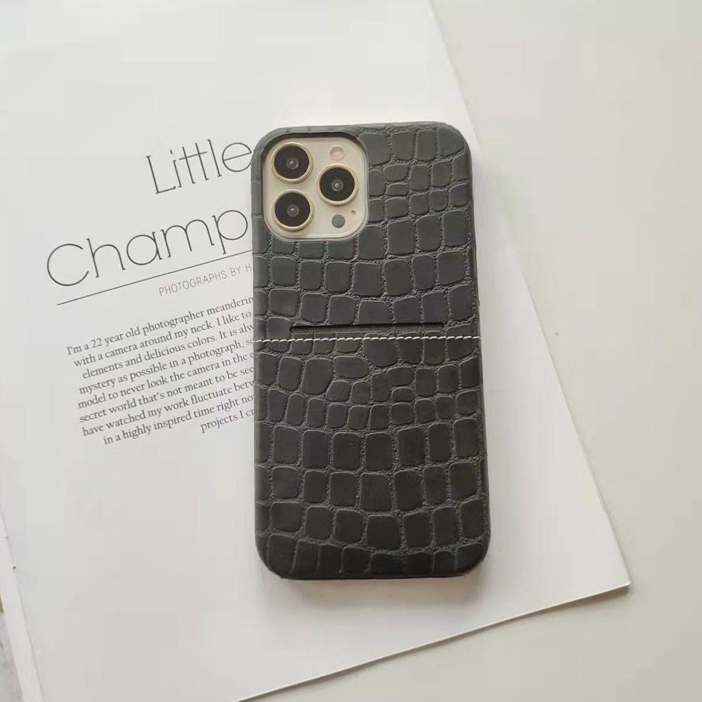 New Products Case Back Card Slot PC+Leather Shockproof Phone Case For iPhone 13 13 Pro Max Opp Bag&For iPhone 13
