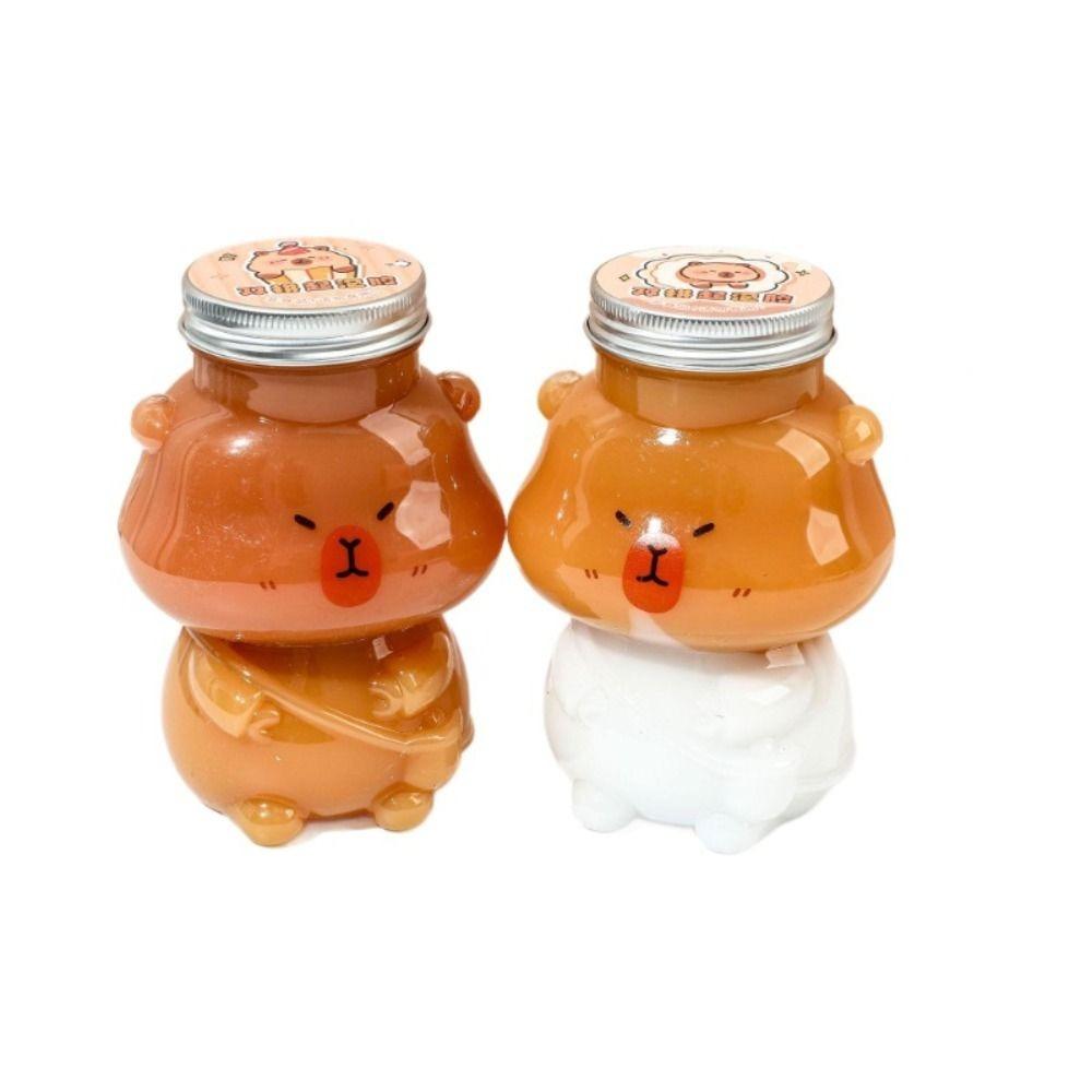 Resuable Capybara Slime Kit Cartoon Decompression Toy Portable DIY Crystal Mud  Party Favors
