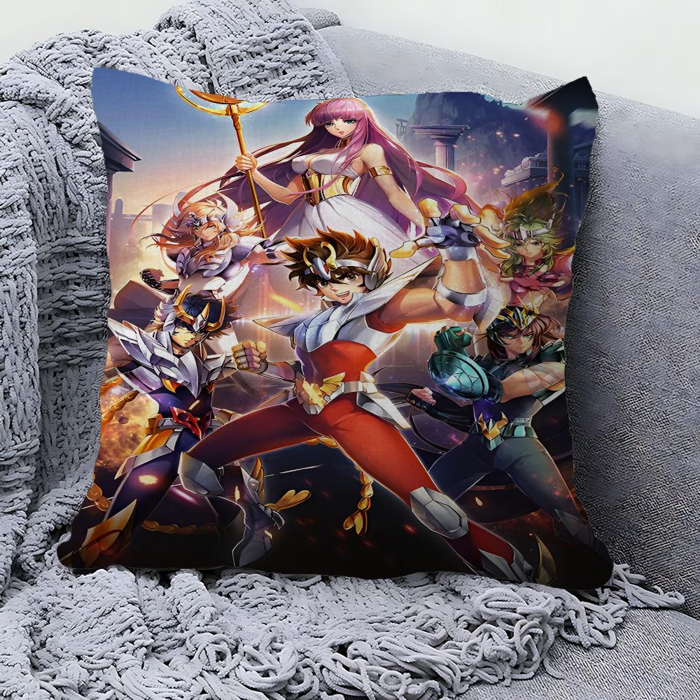 Saint Seiya 45*45cm Cushion Cover Pillow Cover Decor Pillowcase Home Pillowcase For Couch Pillow