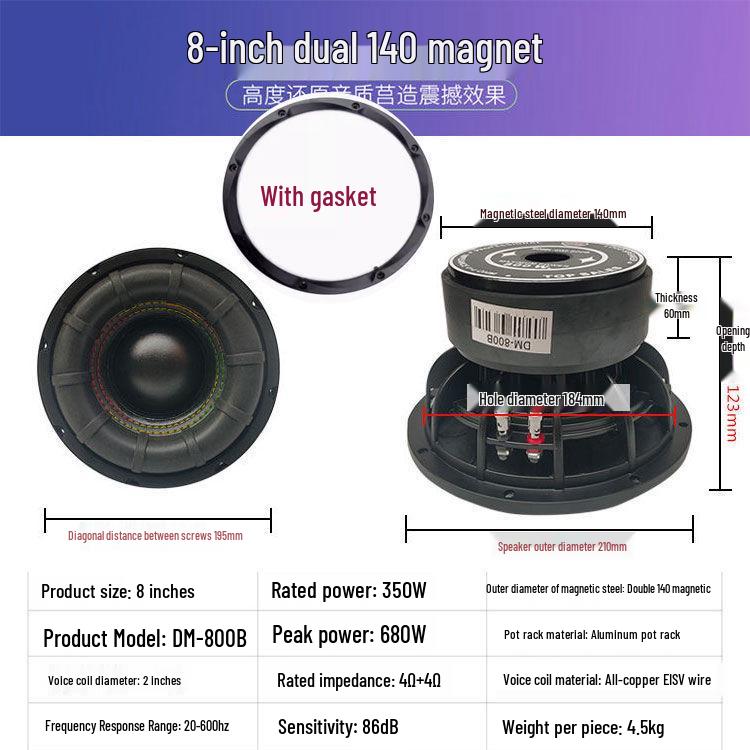 6.5-Inch Long-Stroke Subwoofer Speaker with Super Bass