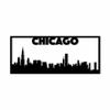 Chicago City Skyline Landscape  Beautiful Home Decor Accent Metal Art Wall Sign Home Living Room Interior Decoration Iron Art