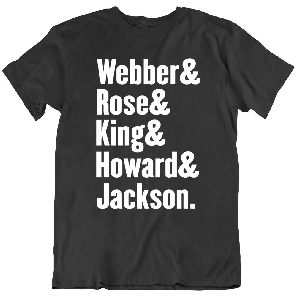 Университетская баскетбольная команда Fab Five Спортивная ретро футболка Подарок Новая 3XL