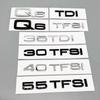 Voor Q6 Kofferbak Verplaatsing Letter Sticker plastic 40TFSI 45TFSI 50TFSI TFSI 45TDI TDI 40TDI 50TDI Auto Sticker Accessoires