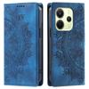 For Xiaomi Redmi Note 14 5G Mandala Embossed PU Leather Flip Wallet Case Magnetic Closure Cover