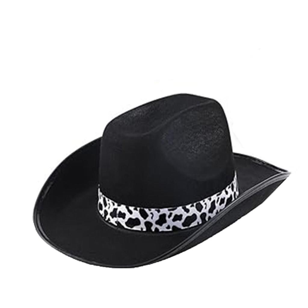 Brown Trimmed Milk Ribbon Cowboy Hat, Coffee Colored Western Cowboy Hat, Black Dick Cowboy Hat