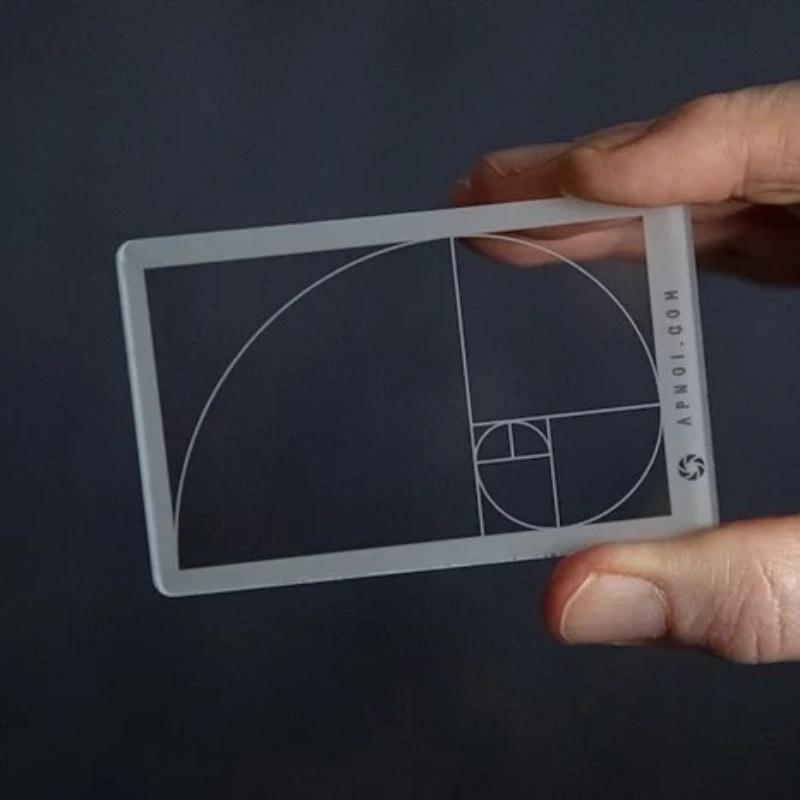 Guldratio Foto Komposition Lineal Søger Fibonacci Gitter til Tegning Kunst Maleri og Fotografi Layout