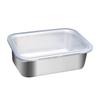 304 Stainless Steel Rectangular Food Tray with PP Lid