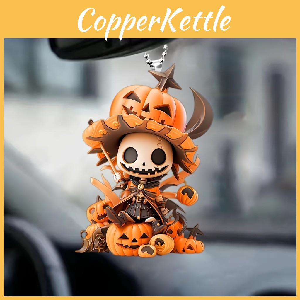 Cute Cartoon Skull Pumpkin Pattern Acrylic Pendant For Decoration Halloween